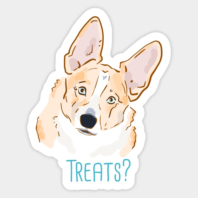 Treats? Corgi Sticker by KelseyLovelle